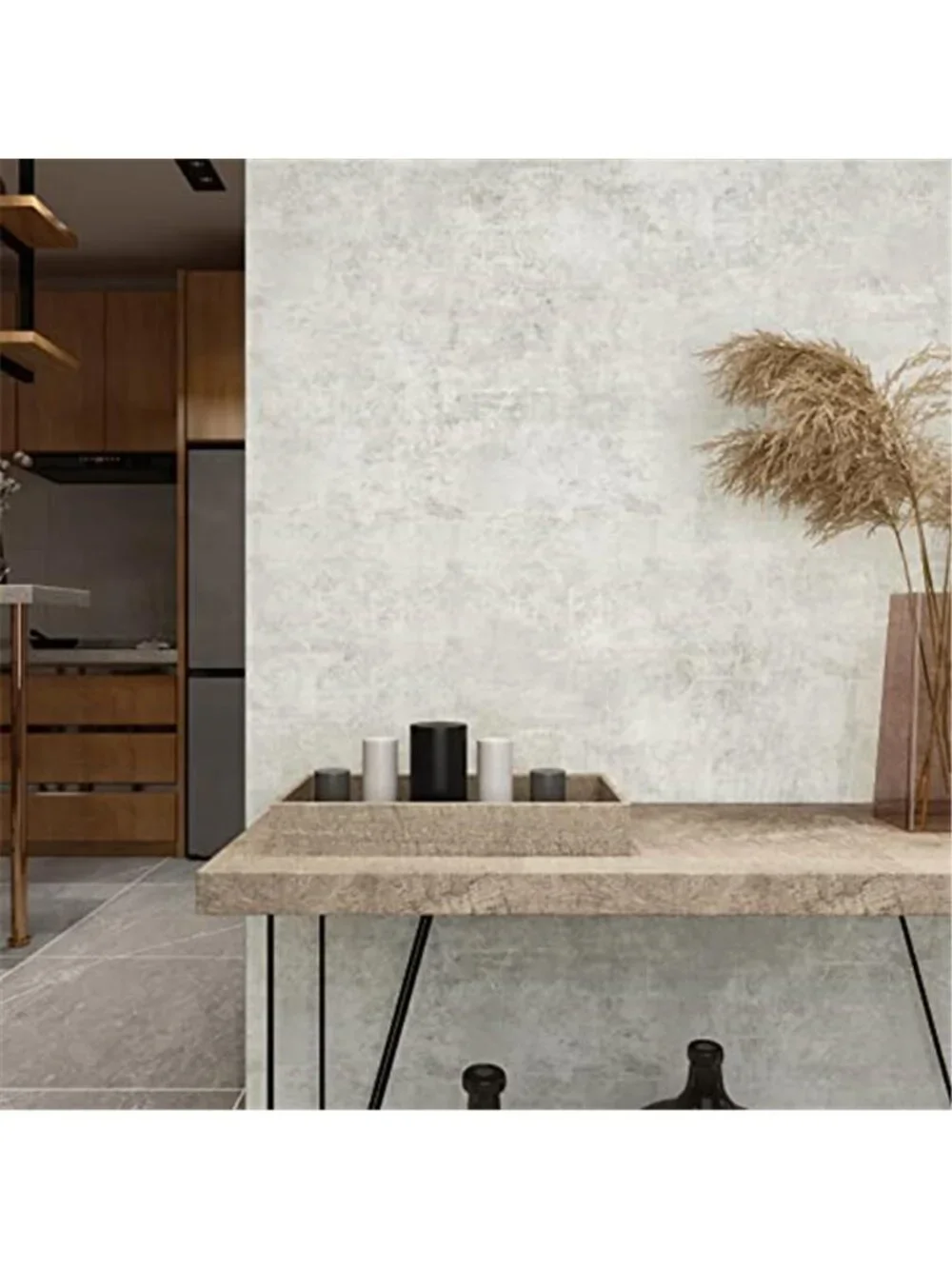 Concrete Peel Stick Wallpaper Gray Vinyl Contact Paper Textured Removable Decor